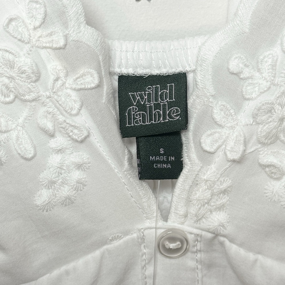 Wild Fable White Cotton Embroidered Corset Long Dress S TikTok Romantic Feminine - Picture 6 of 15